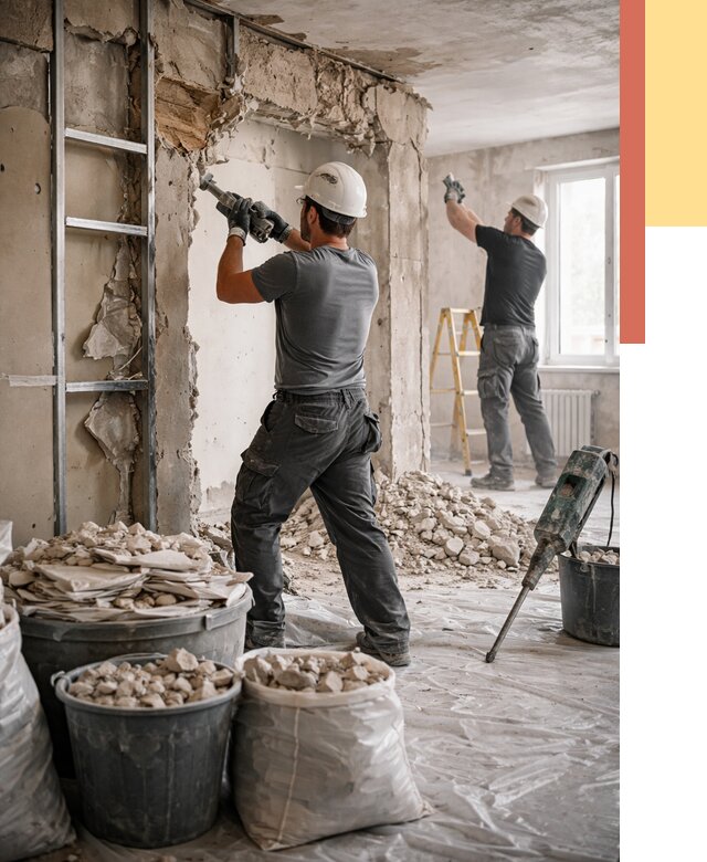 Демонтажные работы в Лесосибирске от 2812 руб. — услуги и цена под ключ | ОТДЕЛОЧНИК-Лсс