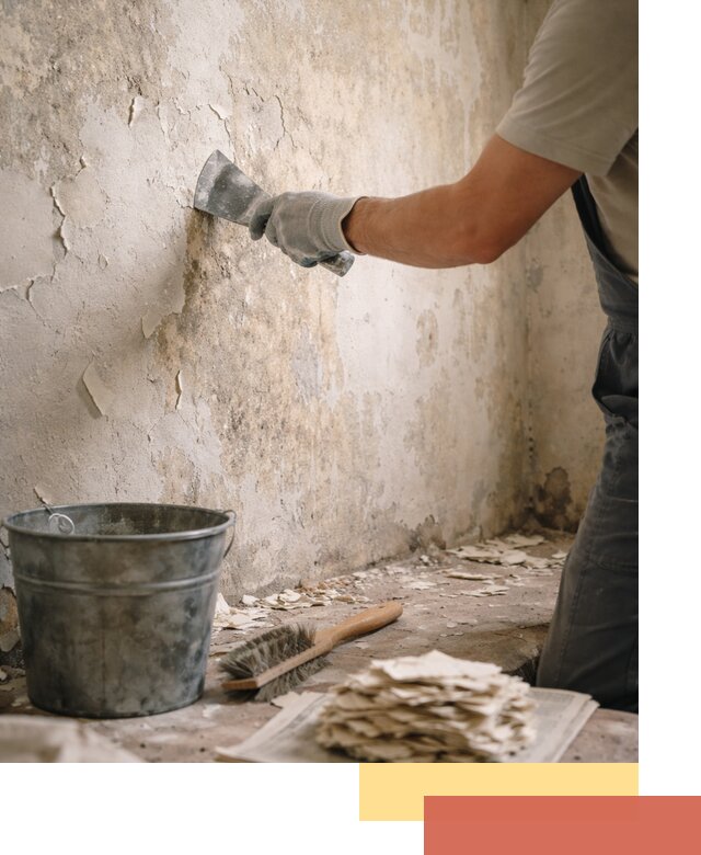 Удаление старой краски со стен в Лесосибирске качественно и быстро