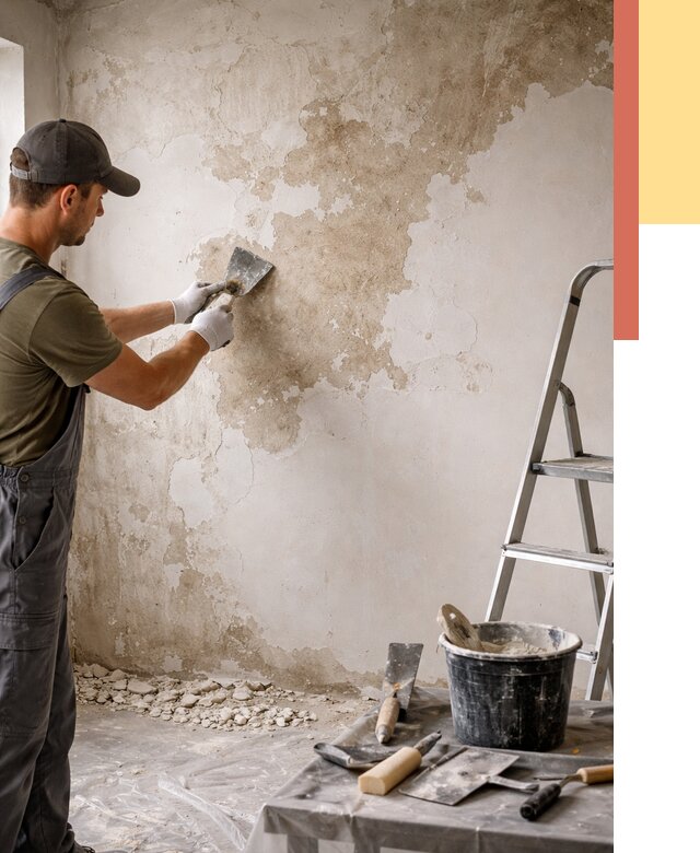 Снятие старой шпаклевки в Лесосибирске от 1927 руб. — быстро и недорого | ОТДЕЛОЧНИК-Лсс