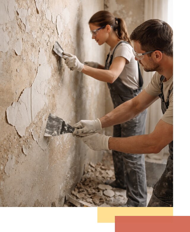 Снятие старой шпаклевки и подготовка поверхностей в Лесосибирске