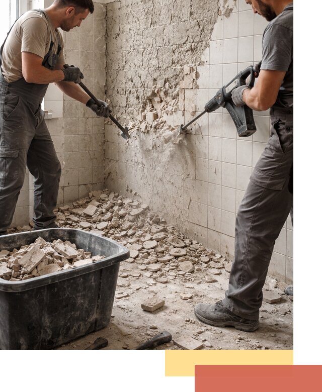 Демонтаж плитки со стен в Лесосибирске быстро и аккуратно