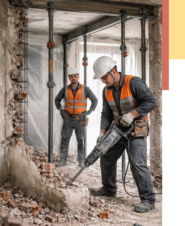 Снос несущих стен в Лесосибирске от 10675 руб. — демонтаж несущей стены под ключ | ОТДЕЛОЧНИК-Лсс