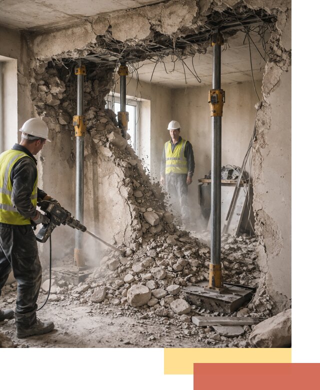 Снос несущих стен в Лесосибирске с гарантией безопасности и качества