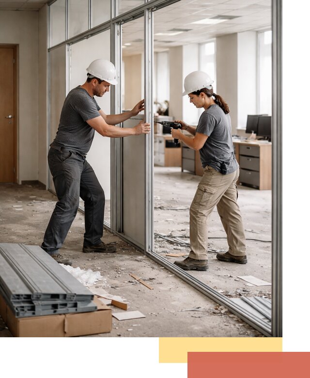 Демонтаж алюминиевых перегородок в Лесосибирске быстро и аккуратно