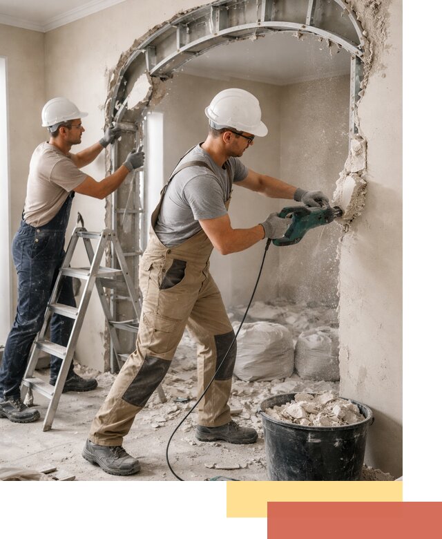 Демонтаж гипсокартонной арки в Лесосибирске быстро и аккуратно