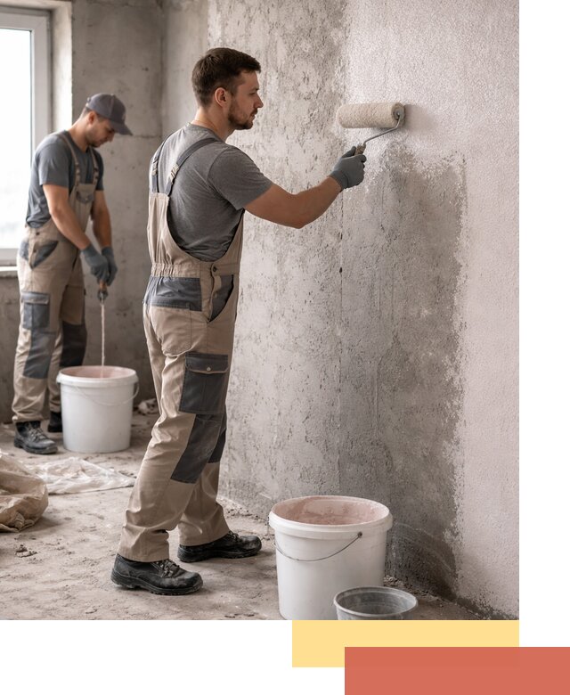 Нанесение бетоноконтакта на стены в Лесосибирске для последующей отделки