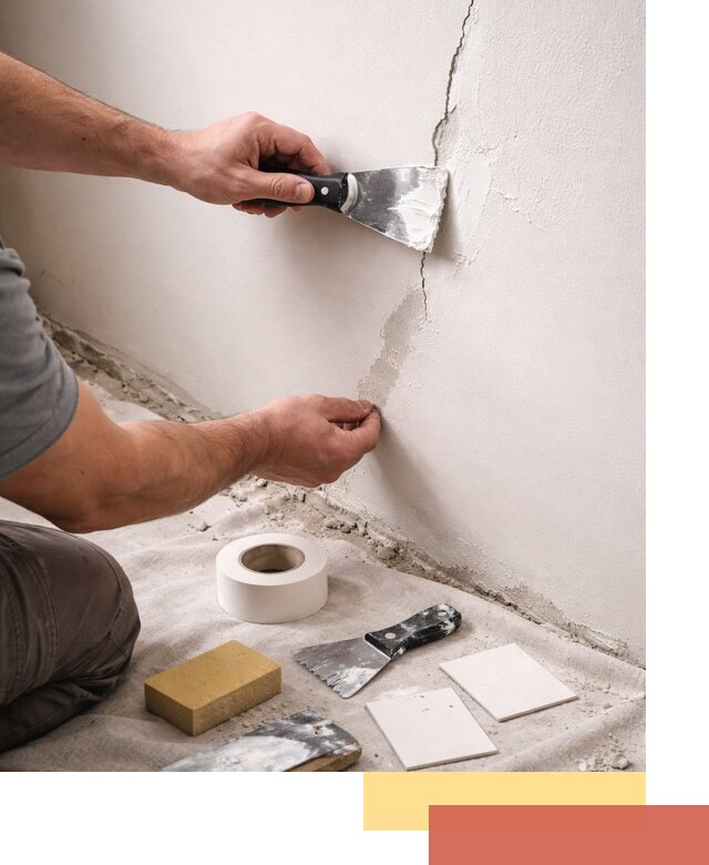 Заделка трещин и сколов в стенах и потолках в Лесосибирске
