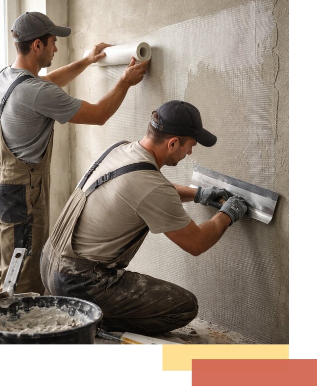 Армирование стен стеклосеткой в Лесосибирске для прочной отделки