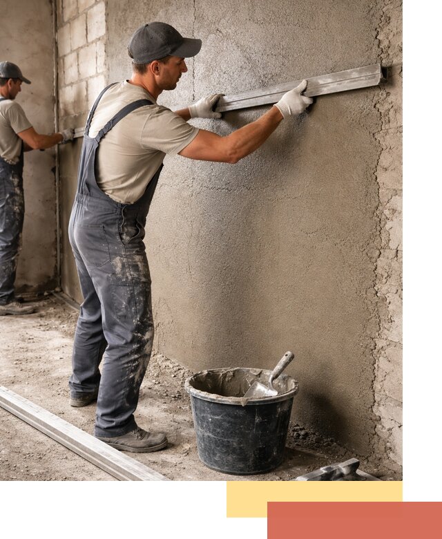 Штукатурка стен цементно-песчаная в Лесосибирске профессионально