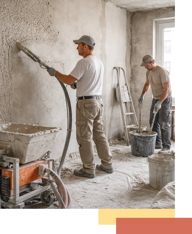 Машинная штукатурка стен в Лесосибирске — быстро и качественно