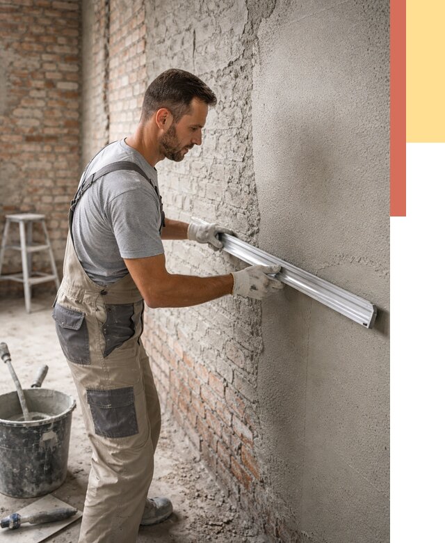 Штукатурка кирпичных стен в Лесосибирске от 4687 руб/м2 — быстро и недорого | ОТДЕЛОЧНИК-Лсс