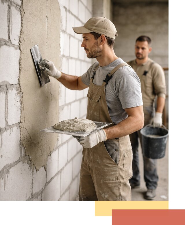 Штукатурка стен из газобетона в Лесосибирске под ключ