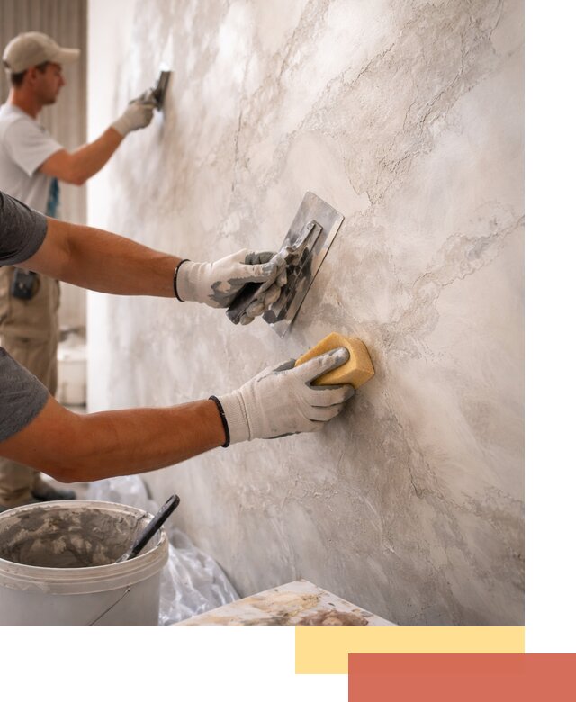 Декоративная штукатурка под мрамор в Лесосибирске для стен и потолков