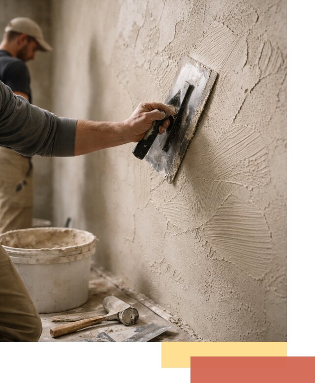 Фактурная штукатурка стен в Лесосибирске — монтаж, отделка, реставрация