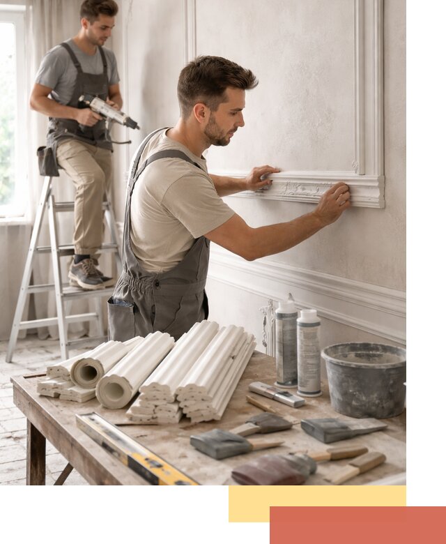 Монтаж лепнины на стены в Лесосибирске профессионально и качественно