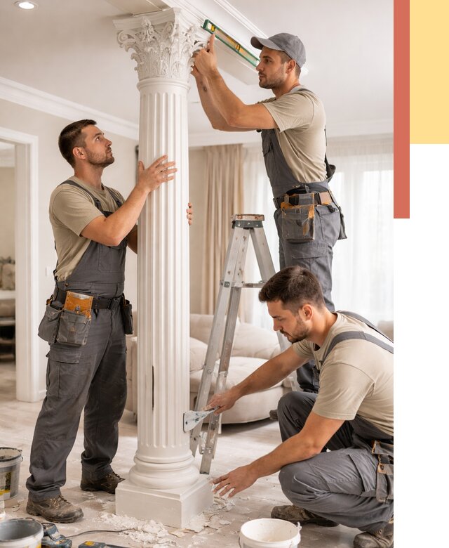 Установка декоративных колонн в Лесосибирске от 12498 руб. под ключ | ОТДЕЛОЧНИК-Лсс