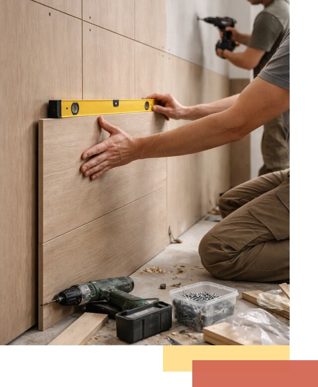 Профессиональный монтаж МДФ панелей на стены в Лесосибирске