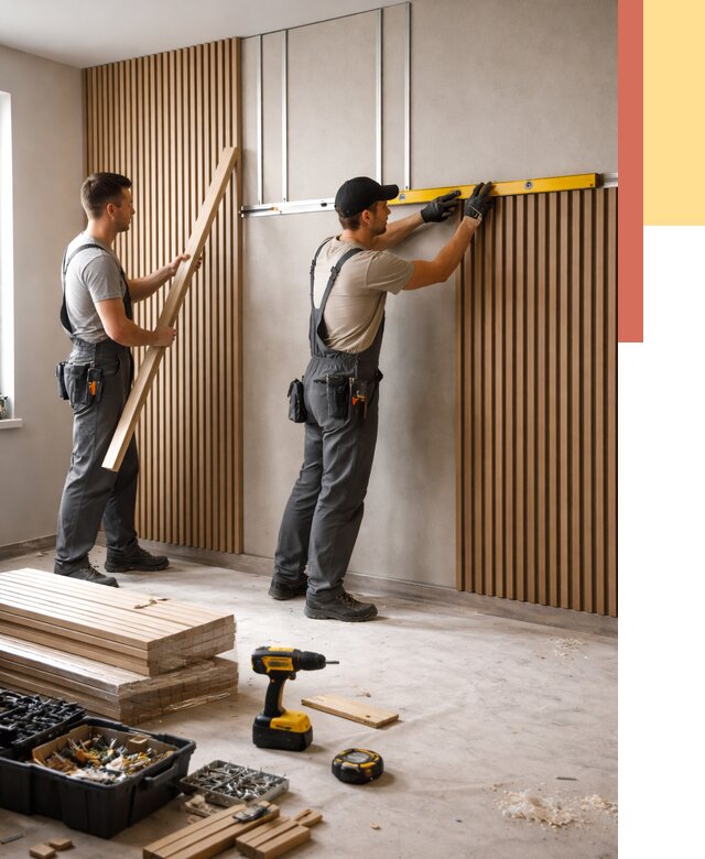 Монтаж реечных панелей на стены в Лесосибирске от 1250 руб. — быстро и недорого | ОТДЕЛОЧНИК-Лсс