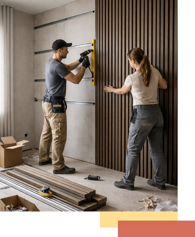 Монтаж реечных панелей на стены в Лесосибирске