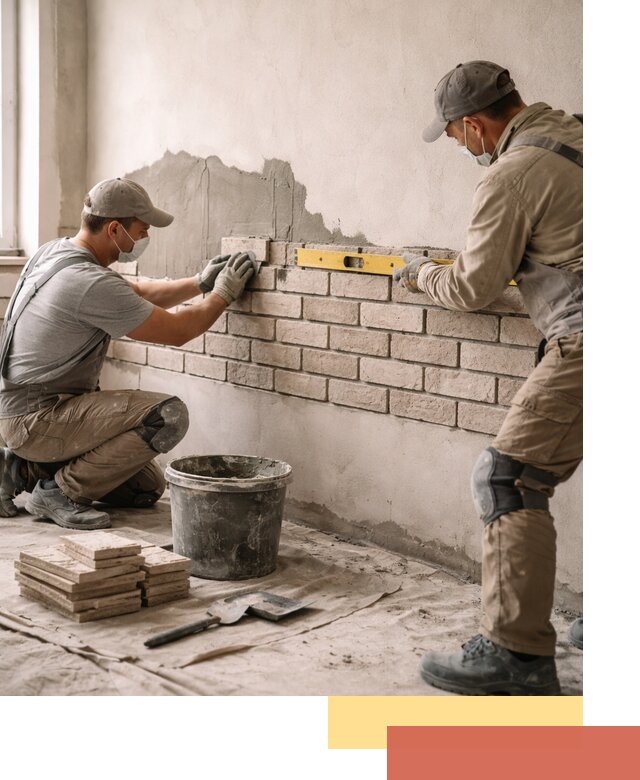 Монтаж декоративного кирпича профессионально в Лесосибирске