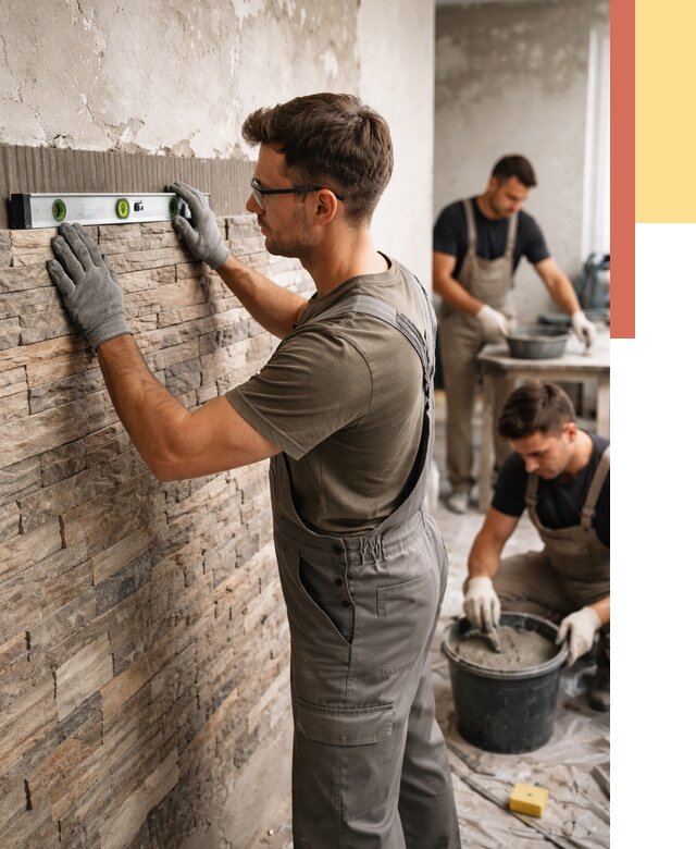 Монтаж искусственного камня в Лесосибирске от 4687 руб. под ключ | ОТДЕЛОЧНИК-Лсс