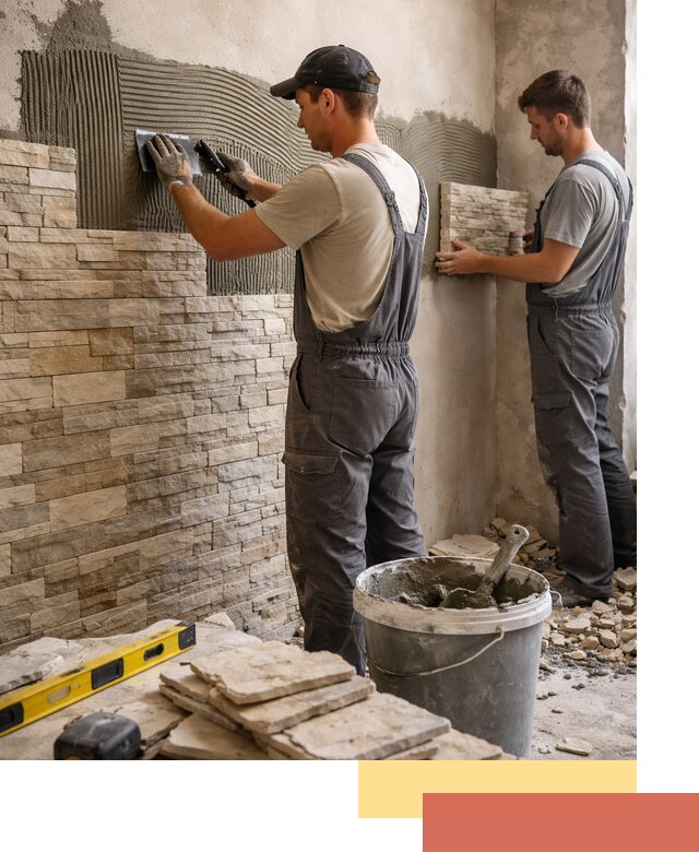 Монтаж искусственного камня в Лесосибирске — облицовка стен и фасадов