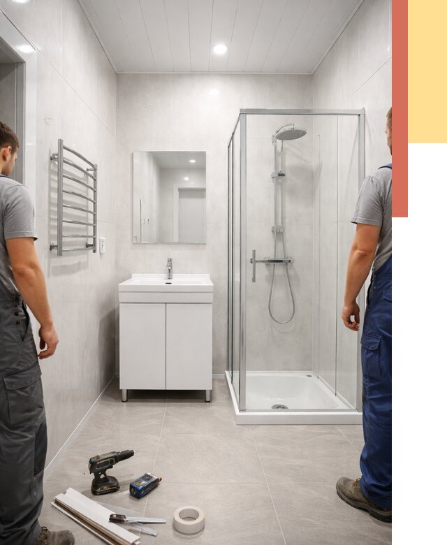 Отделка ванной комнаты панелями ПВХ в Лесосибирске от 4687 руб. за м2 | ОТДЕЛОЧНИК-Лсс