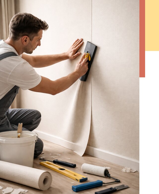 Поклейка виниловых обоев в Лесосибирске от 4687 руб. | Быстро и недорого — ОТДЕЛОЧНИК-Лсс