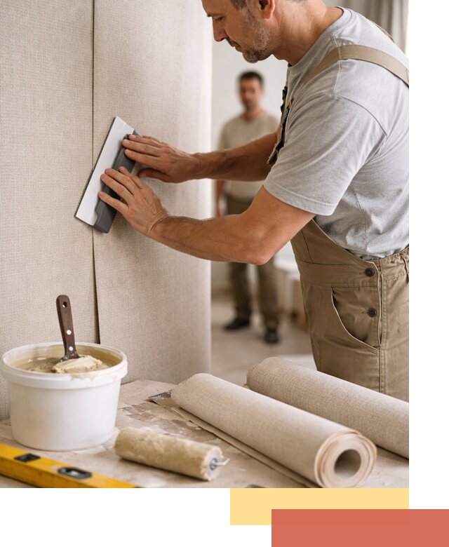 Поклейка текстильных обоев в Лесосибирске профессионально и аккуратно