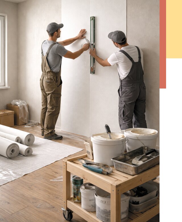 Поклейка стеклообоев в Лесосибирске от 6770 руб. за м2 — быстро и недорого | ОТДЕЛОЧНИК-Лсс