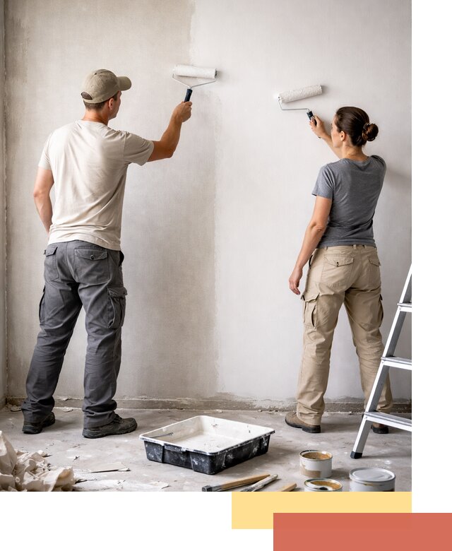 Окраска стен по стеклохолсту в Лесосибирске качественно и долговечно