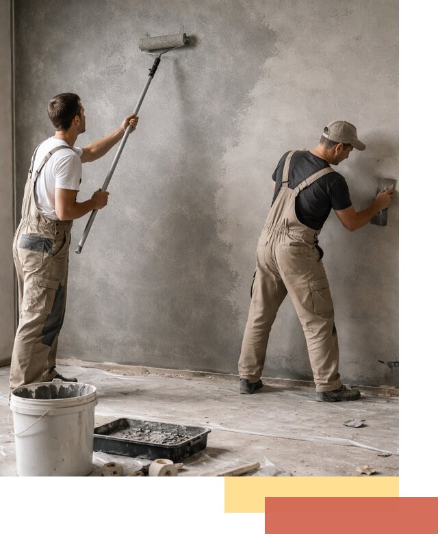 Покраска стен под бетон в Лесосибирске профессионально и недорого