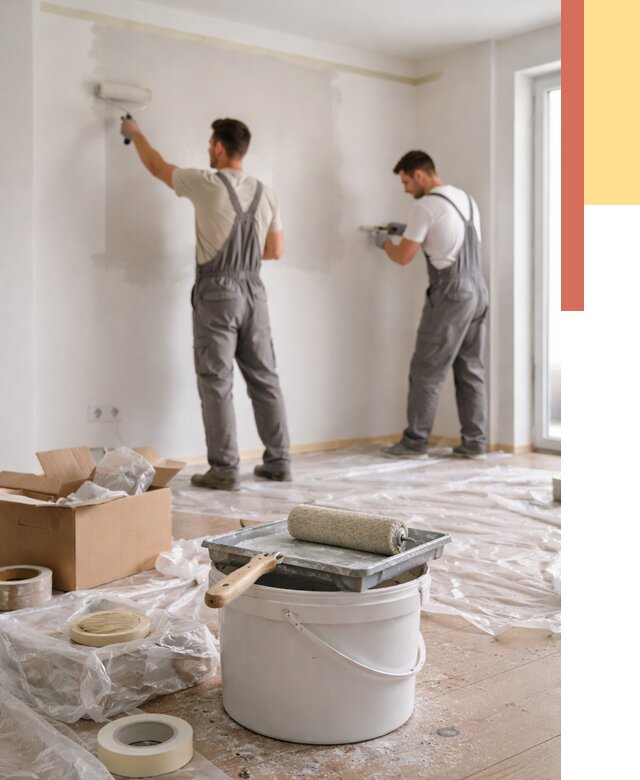 Покраска стен в квартире в Лесосибирске от 2604 руб/м2 — быстро и недорого | ОТДЕЛОЧНИК-Лсс