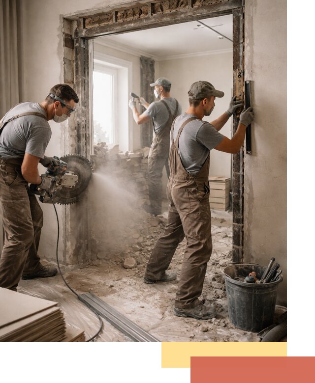 Расширение дверного проема под установку новой двери в Лесосибирске