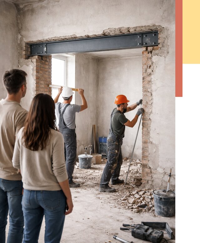 Усиление проема в стене в Лесосибирске от 9894 руб. — усиление дверного проема металлоконструкцией | ОТДЕЛОЧНИК-Лсс