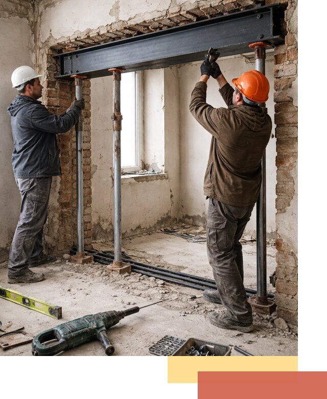 Усиление проема в стене в Лесосибирске для расширения и безопасности