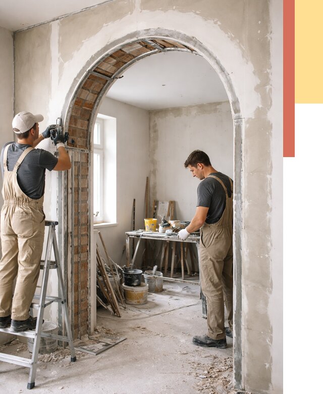 Устройство арочного проема в Лесосибирске от 9894 руб. под ключ — быстро и недорого | ОТДЕЛОЧНИК-Лсс