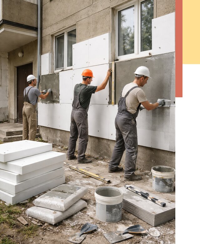 Утепление стен пенопластом в Лесосибирске от 1823 руб. — недорого и под ключ | ОТДЕЛОЧНИК-Лсс