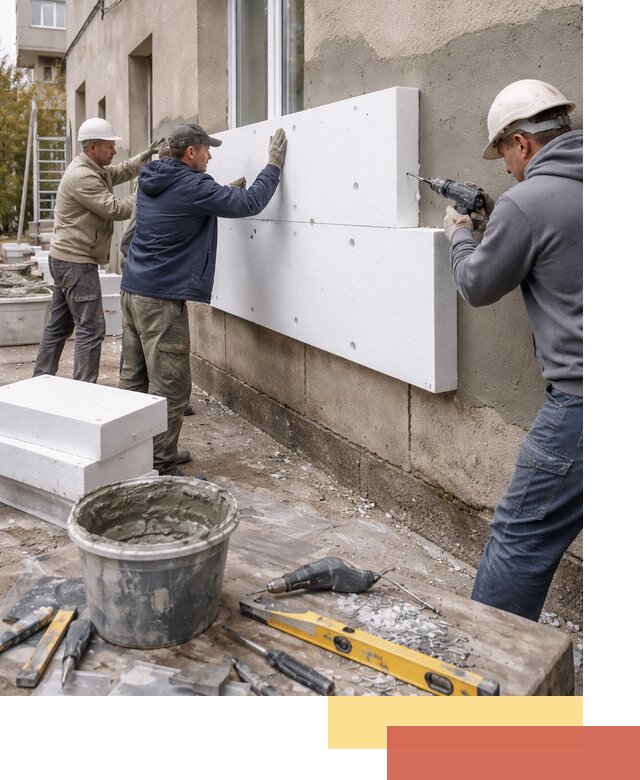 Утепление наружных стен пенопластом в Лесосибирске