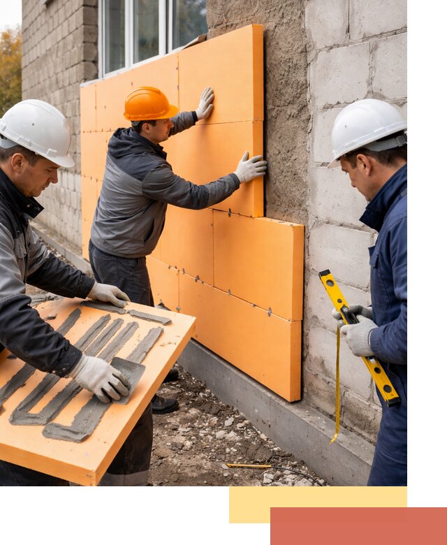 Утепление фасада пеноплексом под ключ в Лесосибирске