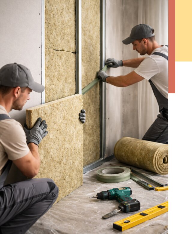 Шумоизоляция стен в Лесосибирске под ключ от 1927 руб. | ОТДЕЛОЧНИК-Лсс