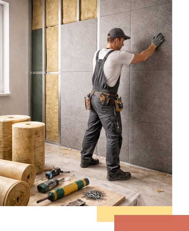 Профессиональная шумоизоляция стен в Лесосибирске для квартиры и офиса