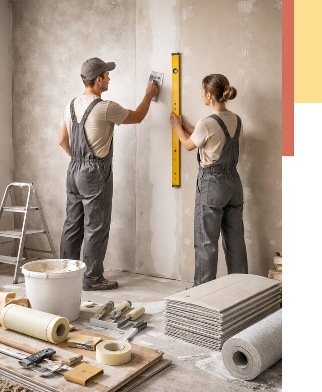 Отделка стен в Лесосибирске от 1562 руб/м² — недорого, быстро, под ключ | ОТДЕЛОЧНИК-Лсс