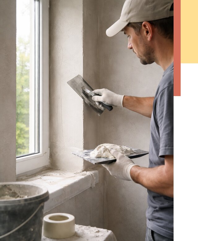 Штукатурка откосов в Лесосибирске от 4687 руб/м² — услуги и выравнивание под ключ | ОТДЕЛОЧНИК-Лсс