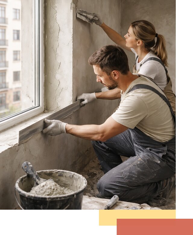 Штукатурка откосов дверей и окон профессионально в Лесосибирске