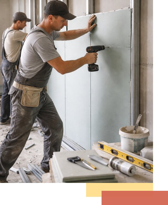 Кладка влагостойких перегородок ПГП в Лесосибирске