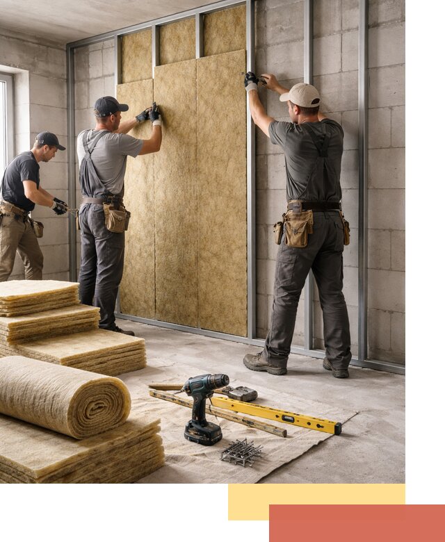 Шумоизоляция перегородок из блоков в Лесосибирске — монтаж и защита шумоизоляцией