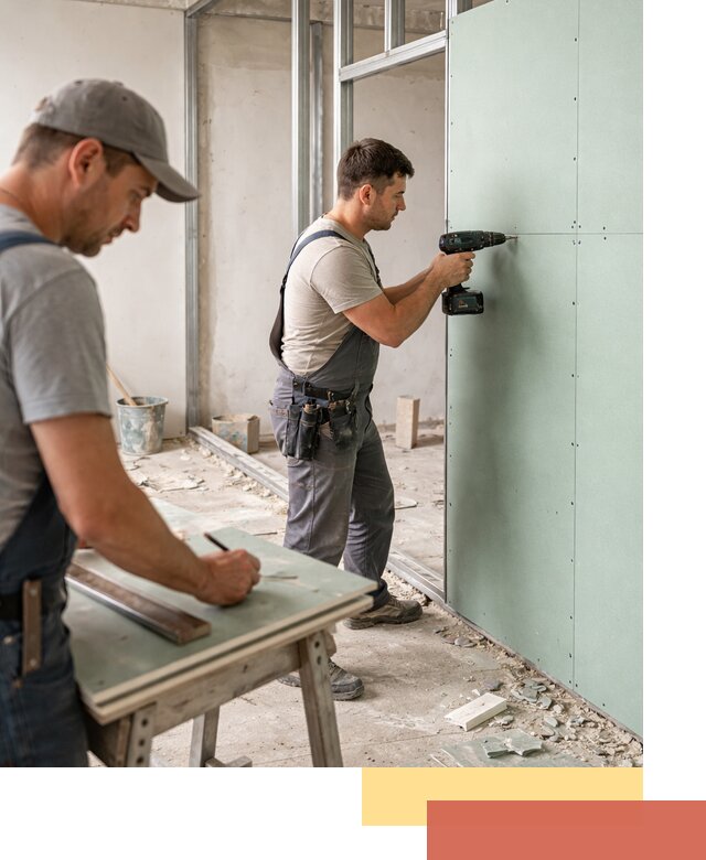 Перегородки из влагостойкого гипсокартона под ключ в Лесосибирске