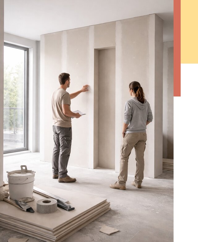 Зонирующая перегородка из гипсокартона в Лесосибирске от 2916 руб. под ключ | ОТДЕЛОЧНИК-Лсс