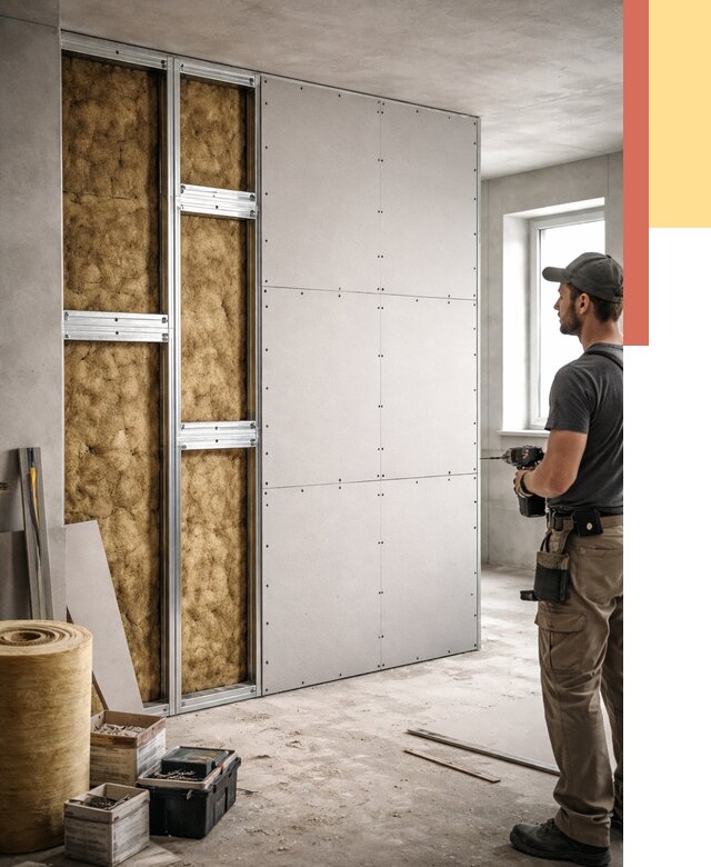 Усиленная перегородка под навеску в Лесосибирске от 13331 руб. — монтаж под ключ | ОТДЕЛОЧНИК-Лсс